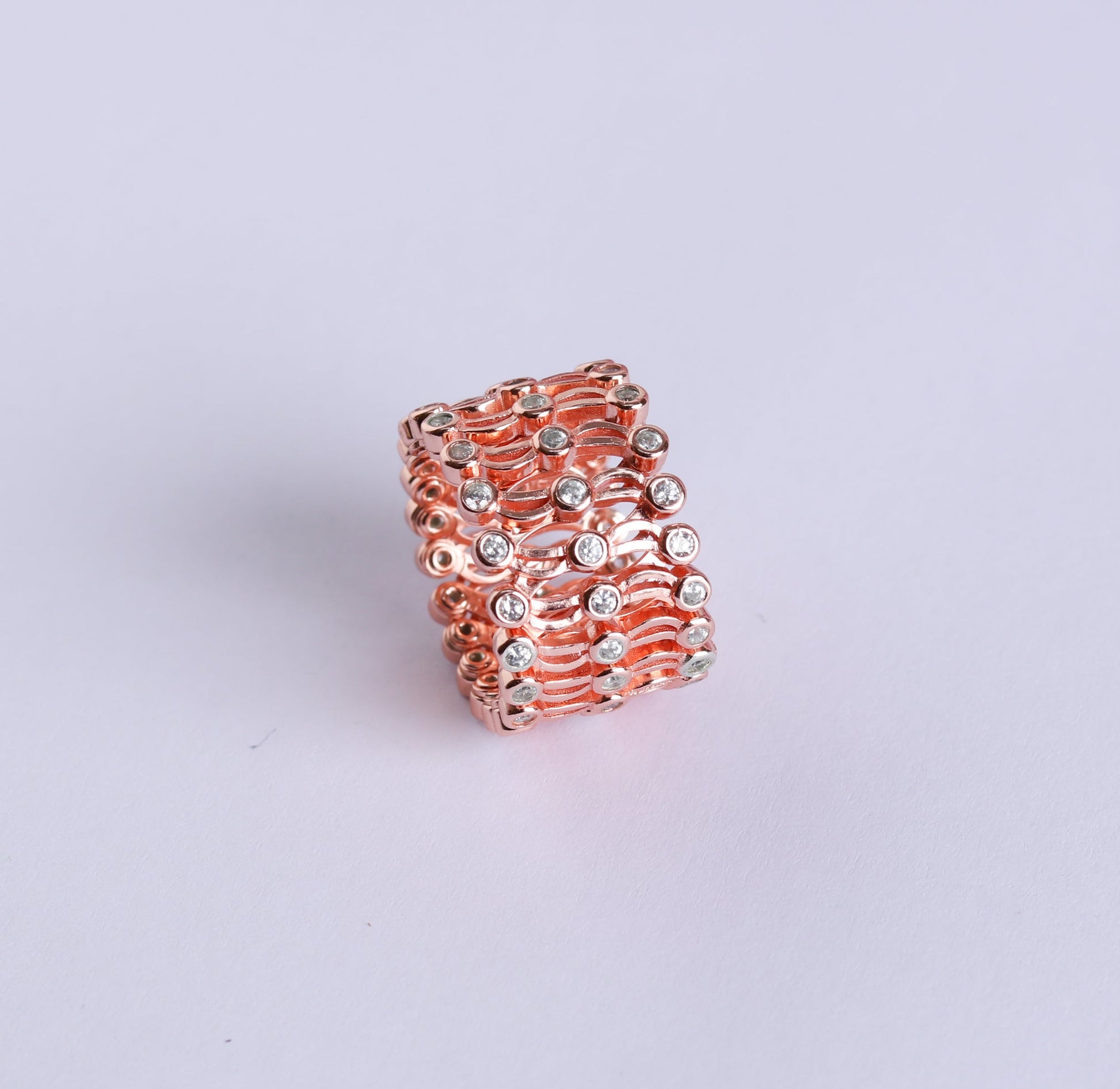 Adjustable Rose Gold Ring Kada-4