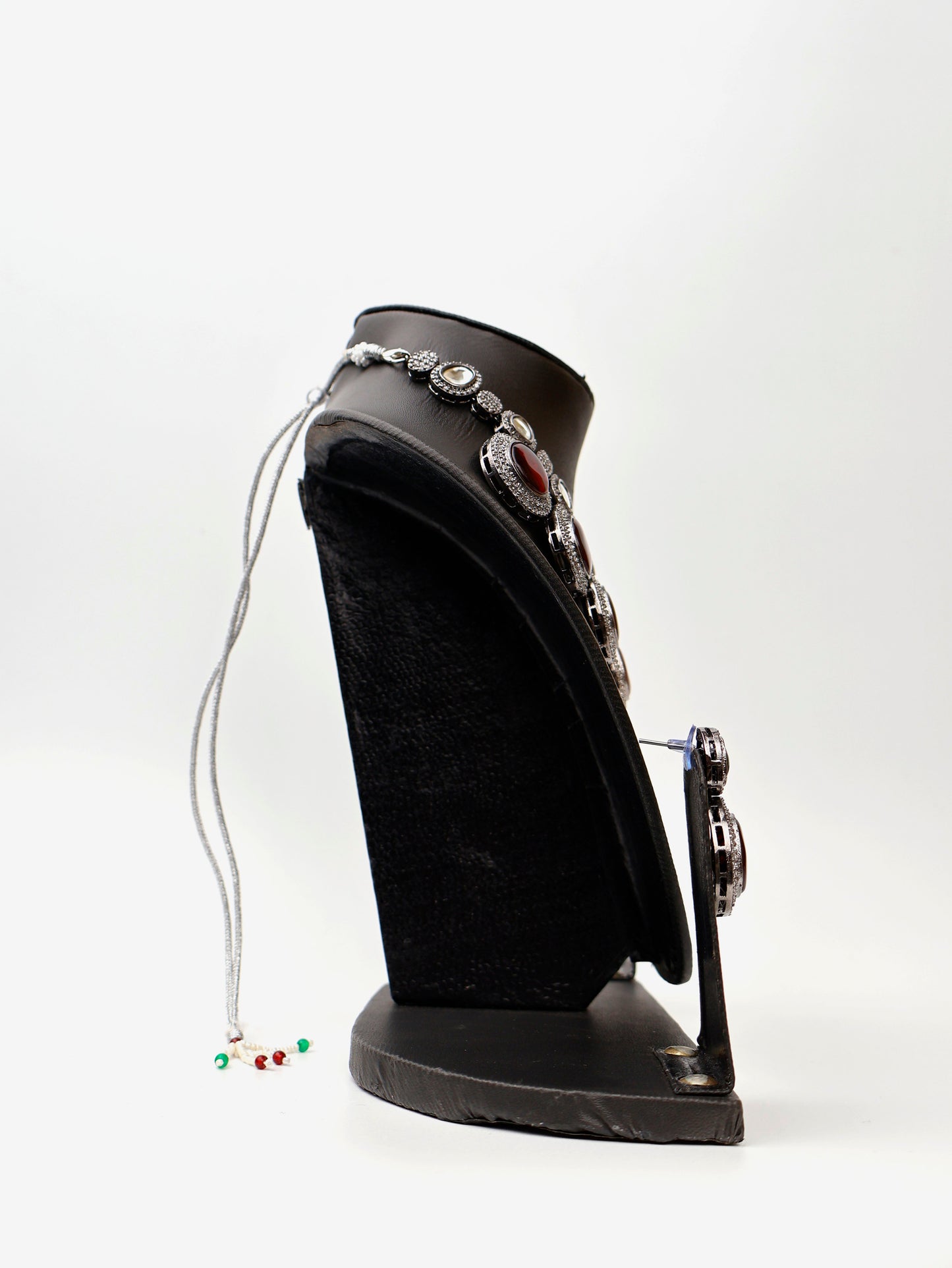 Pyrope Garnet Stone Reverse AD High Quality Necklace Set-4